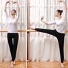 Traje de Práctica de Danza de Cuello Redondo para Adulto Femenino Traje de Cuerpo de Escuela de Arte Negro Traje de Práctica de Danza para Estudiantes Tejido Modal