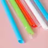 Pajitas transparentes desechables para té de leche, pajitas de plástico grueso para perlas, 00 piezas, pajitas grandes de colores extralargas, empaquetadas individualmente, duras 10
