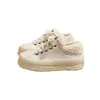 Zapatillas de Invierno Cálidas 2025 Diseño de Nicho Dos Usos para Mujer Forradas de Polar Cálidas Casuales Deportivas Zapatos Blancos Zapatos de Dos Algodones para Mujer