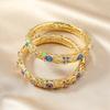 Pulsera vintage de cloisonné con trébol hueco, pulsera abierta de esmalte estilo cheongsam, pulsera de moda estilo antiguo, pulsera de regalo
