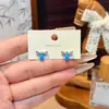 Pendientes de Tachuela Pequeños de Abejita Falsa Turquesa para Mujer Pendientes Versátiles de Moda de Gama Alta Joyería de Oreja Exquisita de Nicho