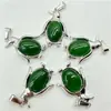 Venta Caliente Transfronteriza Joyería Europea y Americana Accesorios para Collares Cristal Natural Ágata Piedra Preciosa Colgante de Pingüino Aleación Accesorios Ecológicos