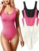 Comercio Exterior Transfronterizo Europeo y Americano 2026 Verano de Amazon Aliexpress Mono Ajustado sin Mangas de Cuello en U para Mujer