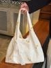 Bolsa de Lona con Encaje de Flor de Margarita Estilo Coreano Nueva para Mujer Gran Capacidad para Viajar al Trabajo Bolso de Hombro Tote Bolso de Axila de Nicho