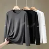 Nueva colección primavera y otoño 2026: Camisetas de manga larga para hombre, sudaderas y tops lisos de cuello redondo - versátiles y modernos