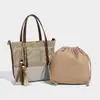Bolsa de hombro de gran capacidad, tejida, elegante, de moda, diseño de nicho, para llevar debajo del brazo para mujer, bolsa de playa tipo tote