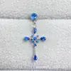 Pendientes de Aro Grandes con Colgante de Cruz de Aleación de Titanio Astmf-136 Titanio G23 Rosca Interna Zirconia Studs para Labio Joyería Cabeza