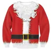 Amazon Europa y Estados Unidos transfronterizo nuevo suéter navideño 3D cuello redondo pullover hombres y mujeres mismo estilo amantes manga larga top