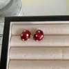 Pendientes Ankora de Puntos Rojos para Mujer 2025 Nuevo Diseño de Nicho Pendientes de Gama Alta Esmalte Goteante Pendientes que No se Desvanecen