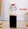 Suministro de Botellas de Vidrio de 250ml, 500ml, 1000ml, Botellas Cuadradas para Vino con Tapa de Presión, Botellas para Fermentación de Enzimas, Botellas Redondas para Bebidas