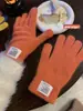 Nuevos Guantes Cálidos de Punto Engrosados para Mujer en Otoño e Invierno Estudiantes Color Sólido Guantes sin Dedos para Pantalla Táctil Venta al por Mayor