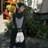 Mochila Infantil Orelhas de Coelho de Pelúcia, Fofa e Divertida Bolsa Escolar para Jardim de Infância e Bebês, Mochila Leve para Passeios para Meninos e Meninas