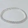 Pulseras de Cristal de Zirconia con Diamantes Completos para Hombres y Mujeres, Joyería Versátil Brillante para Regalo de Mujer, Joyería Transfronteriza Pulseras Tenis