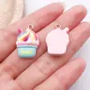 Resina Serie Azul Lago 20 Piezas Accesorios para Joyería DIY Oso Corazón Donut Pulsera Colgante Llavero