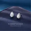 Joyería para Novia Moda Europea y Americana Boda Zircón Gota de Agua Pendientes de Aguja de Acero Pendientes Elegantes para Dama Pendientes Elegantes Venta Caliente