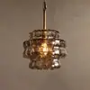 Lámpara colgante de cristal de lujo ligero estilo francés para dormitorio, lámpara de noche vintage, diseñador Murano para entrada, pasillo, balcón