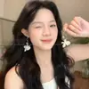 Pendientes de Malla Suave con Borlas y Pétalos Estilo Resort 2026 Nuevo Estilo Pendientes de Perla Elegantes Súper de Hada Accesorios de Oreja Impresionantemente Hermosos
