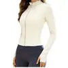 Otoño e Invierno Nuevo lulu Mismo Estilo Protección Solar Secado Rápido Ropa de Yoga para Mujer Ajuste Delgado Fitness Chaqueta Deportiva Transpirable Alta Elasticidad Adelgazante