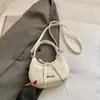 Bolso de Alto Valor Estético Color Macarrón con Decoración de Lazo y Pedrería, Bolso Pequeño Cruzado de Hombro Elegante y Dulce para Mujer