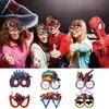 Novedad Gafas de Papel con Tema de Héroe Spiderman Decoración para Fiesta de Cumpleaños Infantil Máscara Accesorios para Fotos Suministros