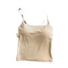 Sling de Color Sólido con Almohadilla en el Pecho Ropa Interior de Algodón Puro Hermoso Chaleco de Espalda Envolviendo el Pecho Ropa Interior Strapless con Copa Fija de Una Pieza para Mujer para Uso Exterior