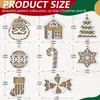 Adorno Navideño de Madera Tallada Nórdica Copo de Nieve Papá Noel Árbol de Navidad Adorno DIY Decoración de Ventana para el Hogar