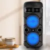 Cilindro nuevo transfronterizo de 4 pulgadas RGB audio portátil exterior portátil subwoofer de alto volumen bluetooth inalámbrico
