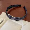 Diadema de Trenza a Cuadros Estilo Coreano para Mujer, Coleta para Lavarse la Cara, Elegante Diadema de Presión Alta para la Corona, Pinza para el Cabello Adelgazante para la Cara