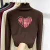 Camiseta Espessa de Manga Longa para Meninas com Bordas Franzidas, Gola Meia-Alta Estilosa, Camiseta Base Escovada para Outono e Inverno
