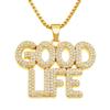 Europeu e Americano Hip Hop Costura Criativa Completo Diamante Carta Pingente Colar Longo Boate Moda Gravata Dee Desgaste Acessórios Legais