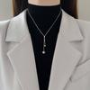 [Acero de Titanio Integral] Collar de Borla Estrella Estilo Normcore Horno Oro Real Femenino Popular Cadena Clavícula Accesorios