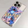 Funda para teléfono con temática de Stitch para iPhone 16, Apple 17 Pro Max, Estilo europeo y americano, Transparente para 14 Pro, Linda para 13, 15 Pro