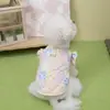 Ropa para Mascotas para Perros y Gatos, Chaleco Espeso para Perros Pequeños Teddy Bichon Pomerania, Chaleco de Algodón con Mangas Volantes Florales