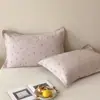 Fundas de almohada de gasa de algodón de cuatro capas, lindas y seguras, de dibujos animados, un par de fundas de almohada individuales de algodón puro para adultos