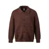 FEE THE END Suéter Estilo Retro Old Money Outono/Inverno para Homens e Mulheres Cardigan de Tricô Peça Externa com Lapela Tricô M135