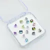 Cubo de Cristal Dongzhou Fundo Pontiagudo Diamante Quadrado Chanfrado Colorido Pedra Solta Acessórios para Joias DIY Diamante Super Brilhante para Unhas Joias de Diamante