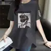 Desembaraço de E-commerce Transfronteiriço Grandes Marcas Cortam Etiquetas Contra Comércio Exterior Roupas para Mães Casuais Tamanho Plus Manga Curta Camiseta Moderna Ombro Normal Feminina