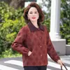 Elegante abrigo para madre de más de 50 años con cuello de solapa, nuevo modelo 2026, chaqueta holgada de primavera y otoño para mujeres de mediana edad y mayores