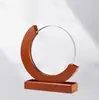 Trofeo de Cristal Creativo Hecho a Medida Decoración de Premio para Reunión Anual Estilo Nórdico Placa de Vidrio Regalo de Empresa Premio Grabado