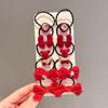 Nuevo Diadema de Goma para Niños Adorno de Cabeza de Año Nuevo Cuerda para el Pelo con Lazo Anillo para el Cabello de Bebé No Tira Cuerda para el Cabello de Niñas Accesorios para el Cabello de Año Nuevo