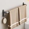 Gris plomo Toallero sin perforaciones Espacio de aluminio espacial Lujoso ligero Colgador Estante de baño Inodoro Barra toallera de doble polo