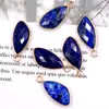 Pétalos de Gota de Agua Facetados Cristal Blanco Natural Bolsita Borde Dorado Colgante Amatista Cristal Rosa Material para Collar Pendientes DIY