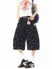 Pantalones Vaqueros Cortos con Estampado Integral de Lunares Retro Americano para Hombres y Mujeres, Pantalones Cortos de Verano con Diseño Resistente, Pantalones de Largo Medio Holgados de Talla Grande