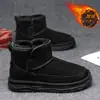 Botas de Nieve del Noreste para Hombre Invierno Terciopelo Cálido Zapatos Grandes de Algodón para Hombre Integrado de Piel Antifrío Zapatos de Pan Antideslizantes e Impermeables