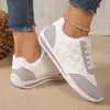 Comercio Exterior Transfronterizo Zapatilla de Deporte para Mujer Zapatos con Cordones Versátiles Zapatos para Mujer Primavera y Otoño 2024 Zapatos Ligeros Suaves y Cómodos para Mujer