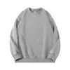 Sudadera de 360g Huamian Lavada Desgastada Hombros Descubiertos Corte Holgado Cuello Redondo