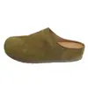Venta Caliente Pañuelo Retro Medias Zapatillas de Casa para Mujer 2026 Otoño Nuevo Zapatos Birkenstock Persona Perezosa Ropa de Exterior Zapatos Individuales Planos de Gamuza