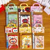 Conjunto de Papelaria Gatinha Maçã Desenho Animado Três Peças Portátil e Fofo Conjunto de Papelaria para Estudante Recompensa de Aprendizagem Pequeno Presente