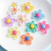 Acessórios DIY para Crocs Coloridos Gelo Transparente Flor Pequena Margarida Estrela Prateada Fivela de Sapato Destacável Flor de Sapato Joias para Sapato Acessórios