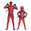 Novo Deadpool Coats Stage Performance Costume Deadpool Halloween Costume Crianças Roupas Adulto